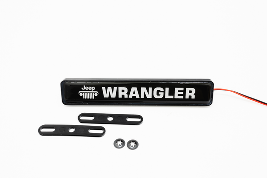 Jeep Wrangler LED Light Car Front Grille Name Badge Illuminated Emblem
