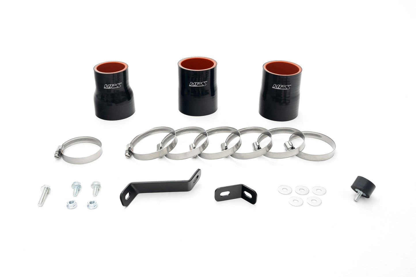 HPS Performance Intercooler Lower Hot Side and Cold Side Charge Pipe, Black, 17-152WB