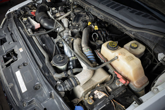 HPS Cold Side Charge Pipe with CAC Hose Intercooler Boot, Black, 2011-2016 Ford Superduty Powerstroke 6.7L Diesel Turbo