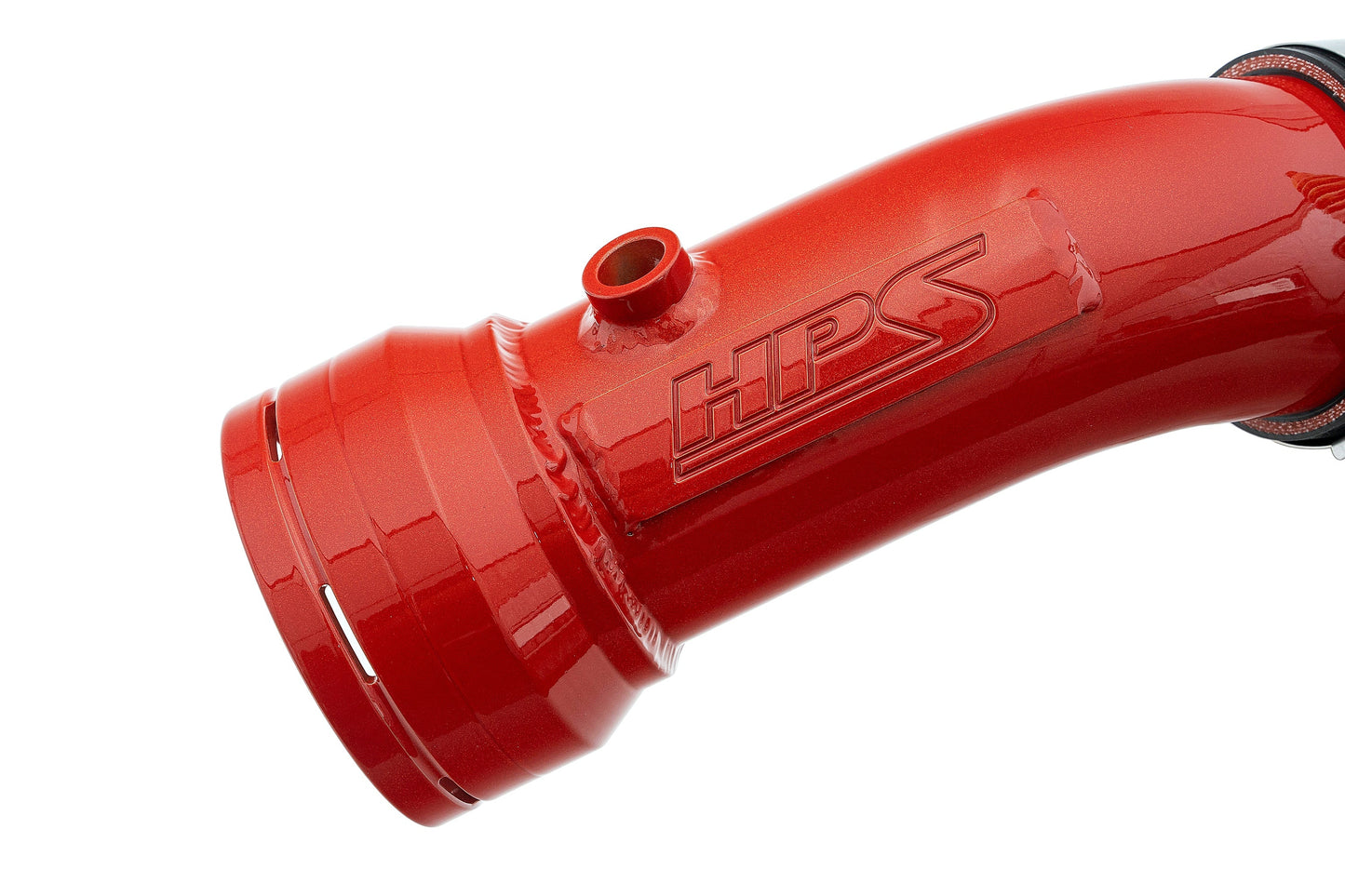 HPS Cold Side Charge Pipe with CAC Hose Intercooler Boot, Red, 2017-2023 Ford Superduty Powerstroke 6.7L Diesel Turbo