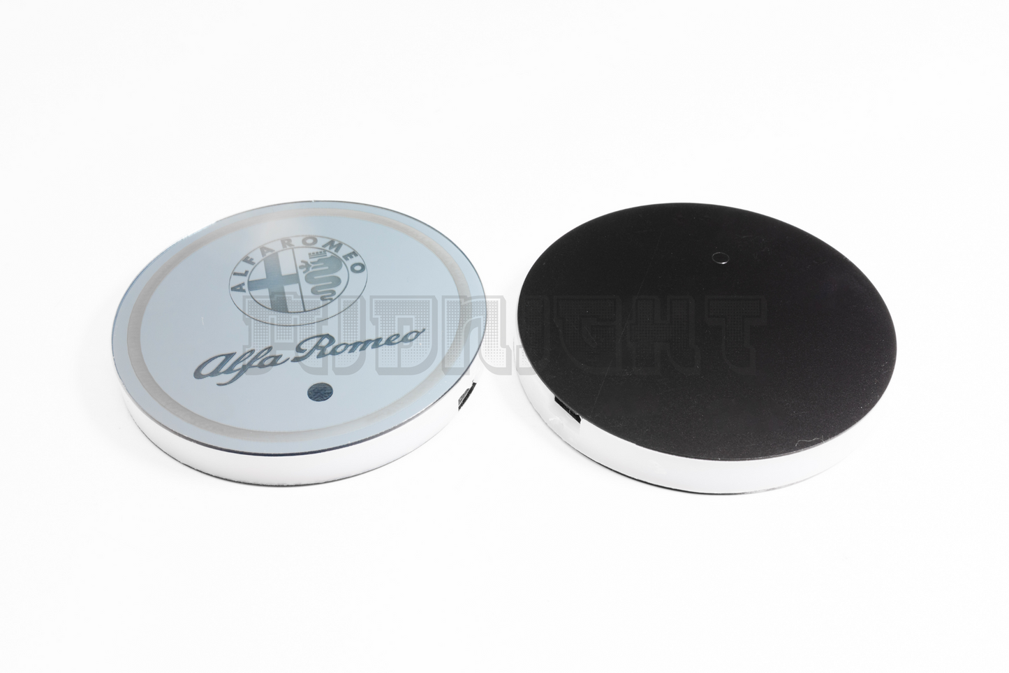 2PCS LED Cup Holder Lights Coaster, Rechargeable for Alfa Romeo