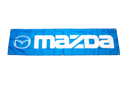 Mazda Nobori Flag 2x6 FT Car Logo Banner Man Cave Wall Decor Display
