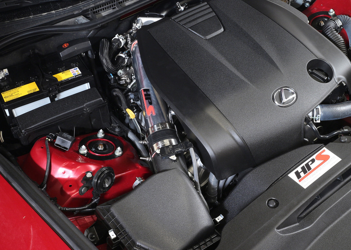 HPS Performance Post MAF Air Intake Aluminum Tube, Polished, 2014-2015 Lexus IS250 2.5L V6 Non F-Sport