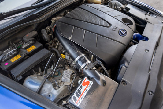 HPS Performance Air Intake Post MAF Aluminum Tube, Polished, 2006-2013 Lexus IS250/ IS350 3.5L V6