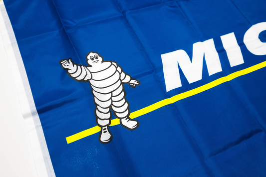 MICHELIN Racing Flag 3×5 FT Performance Banner Man Cave Wall Decor Display
