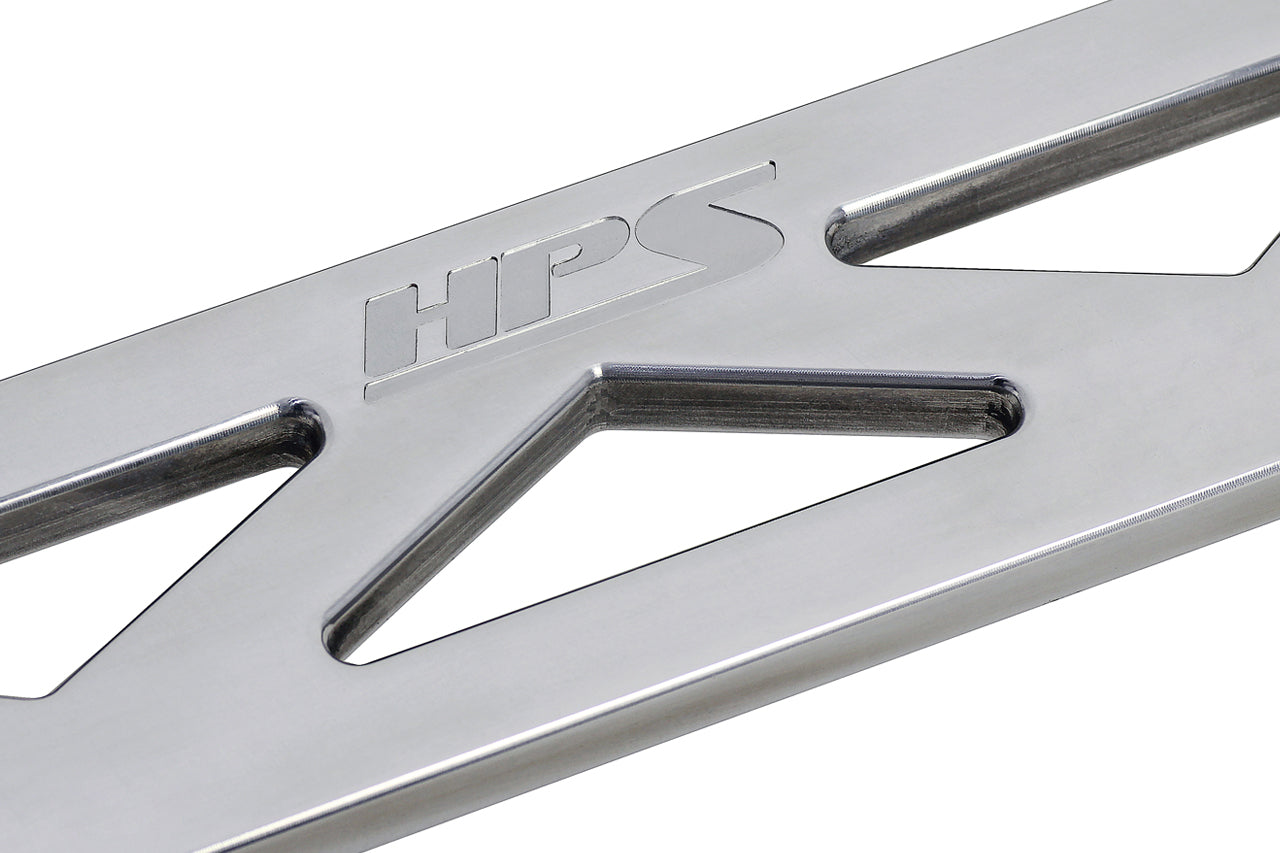 HPS Performance Aluminum Front Strut Tower Brace Bar, Polished, 16-17 Lexus IS200t/ 18-20 IS300 2.0L Turbo