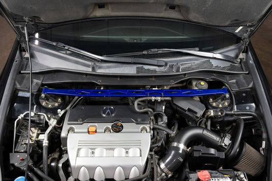 HPS Performance Aluminum Front Strut Tower Brace Bar, Blue, Acura TSX (09-14), 42-119BL