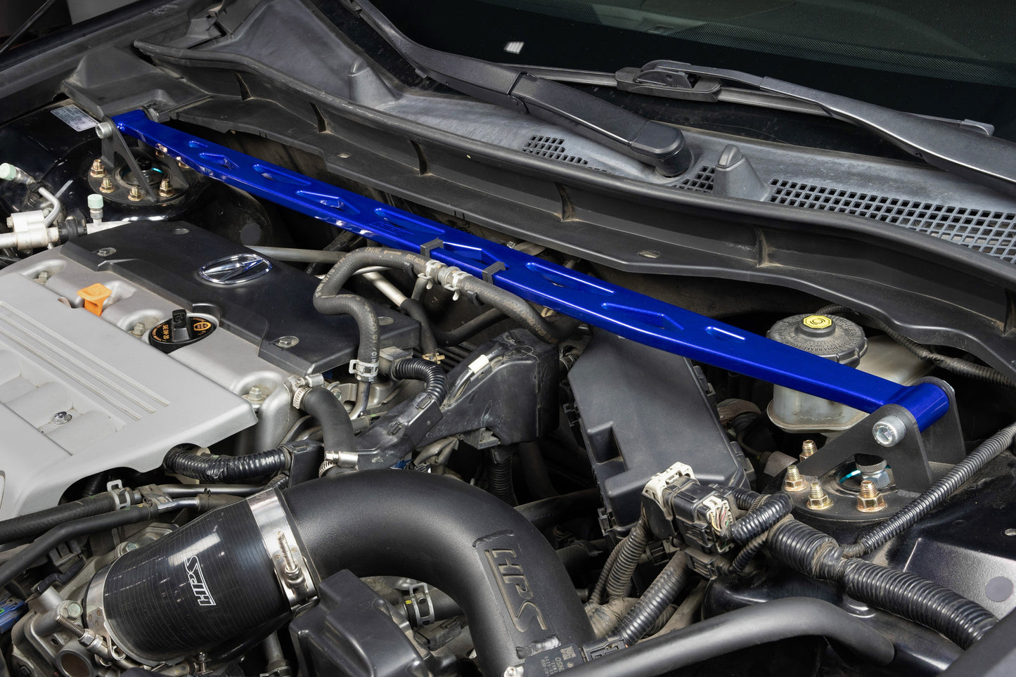 HPS Performance Aluminum Front Strut Tower Brace Bar, Blue, Acura TSX (09-14), 42-119BL
