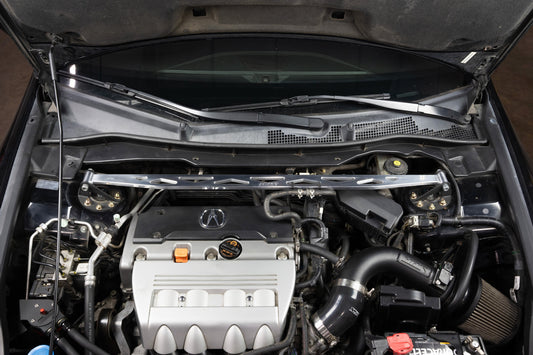 HPS Performance Aluminum Front Strut Tower Brace Bar, Polished, Acura TSX (09-14), 42-119P