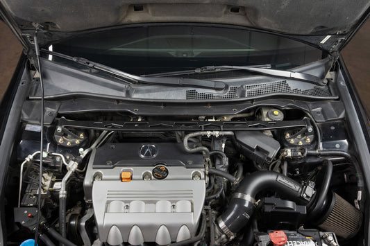 HPS Performance Aluminum Front Strut Tower Brace Bar, Black, Acura TSX (09-14), 42-119WB