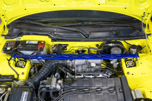 HPS Performance Aluminum Front Strut Tower Brace Bar, Blue, Acura Integra (94-01), 42-120BL