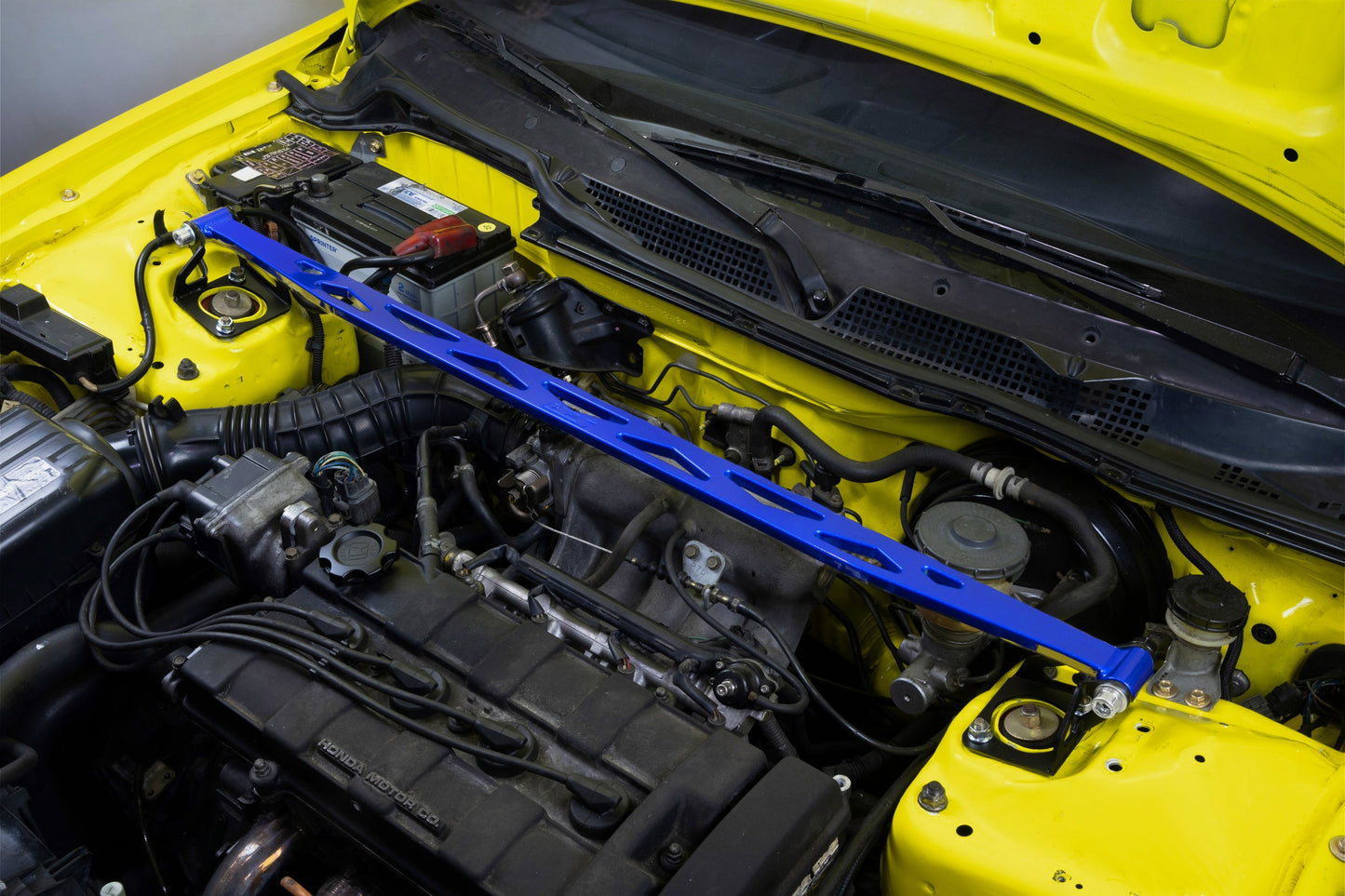 HPS Performance Aluminum Front Strut Tower Brace Bar, Blue, Acura Integra (94-01), 42-120BL