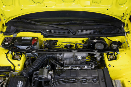 HPS Performance Aluminum Front Strut Tower Brace Bar, Black, Acura Integra (94-01), 42-120WB