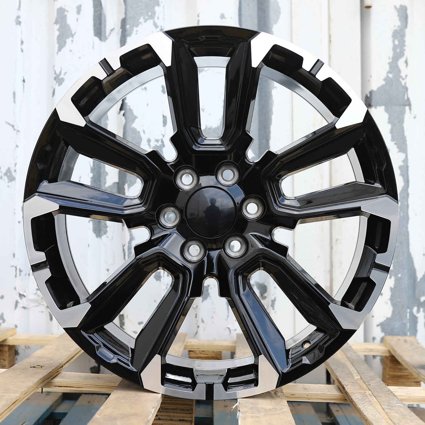 22x9" Black Machined Wheels (6x139.7) Fits Chevy Tahoe Suburban GMC Yukon Cadillac Escalade