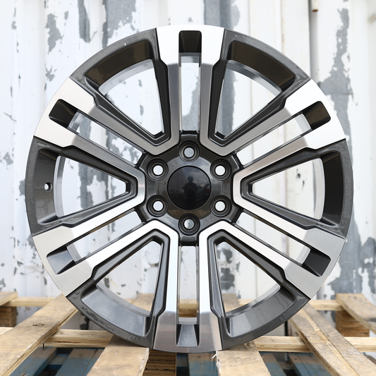 20x9" Gray Machined Wheels (6x139.7) Fits Chevy Tahoe Suburban GMC Yukon Cadillac Escalade