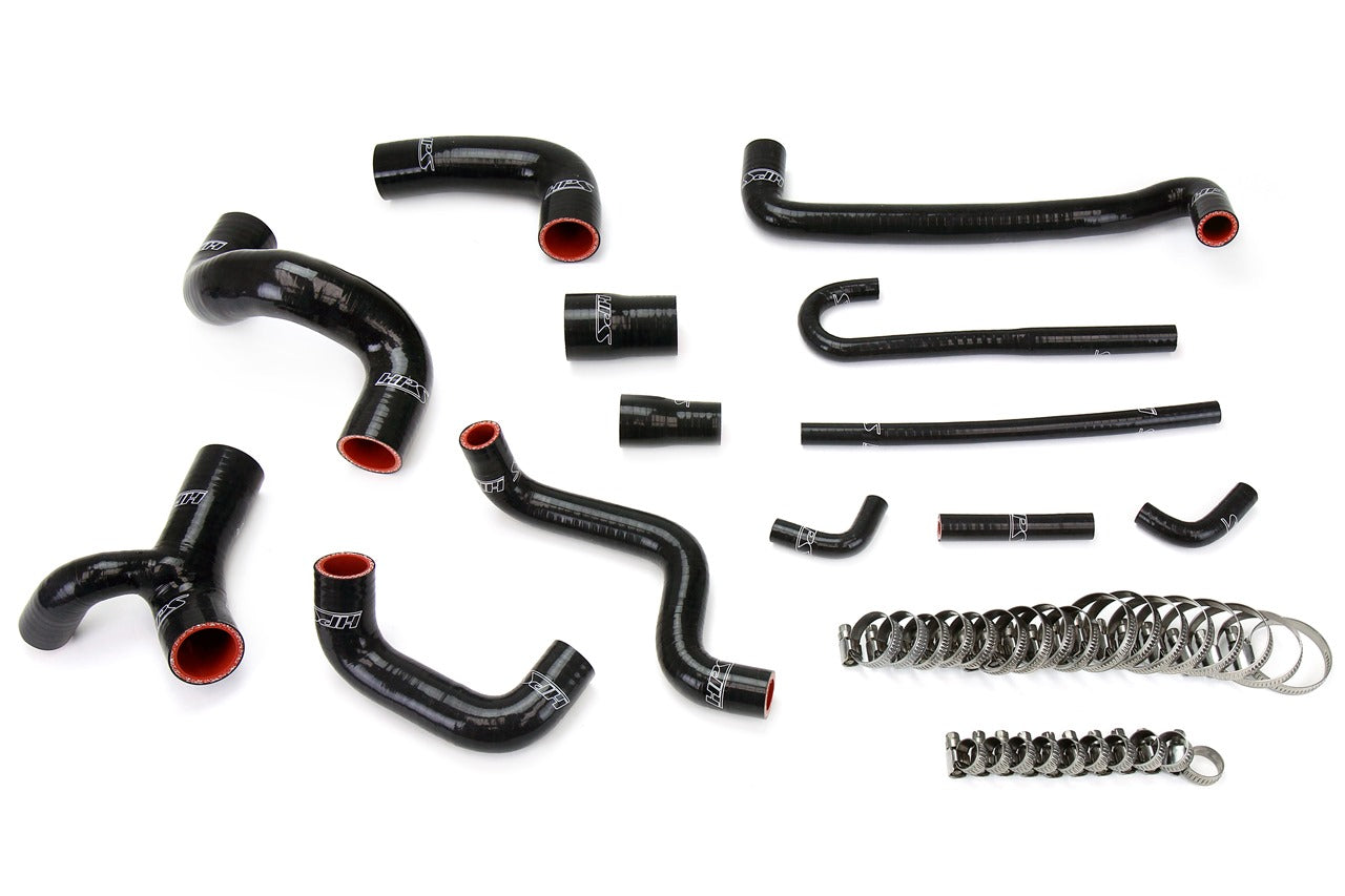 HPS Performance High Temp Reinforced Silicone Radiator Heater and Water Hose Coolant Hose Kit Black 57-1209-BLK