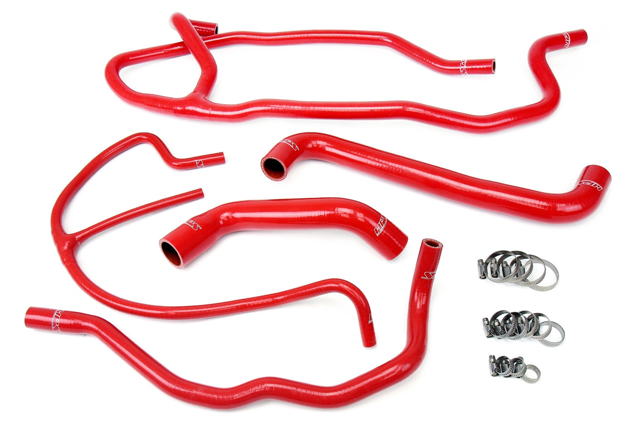 HPS Performance High Temp Reinforced Silicone Radiator and Heater Coolant Hose Kit Red 57-1277-RED