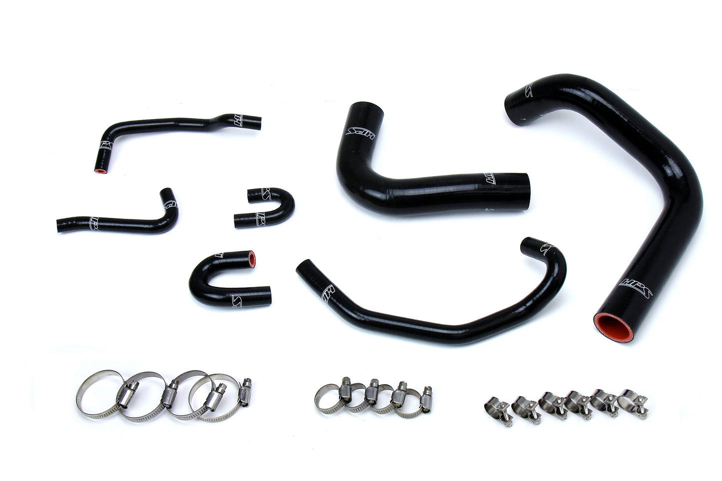 HPS Performance High Temp Reinforced Silicone Radiator Coolant Hose Kit Black 57-1323R-BLK