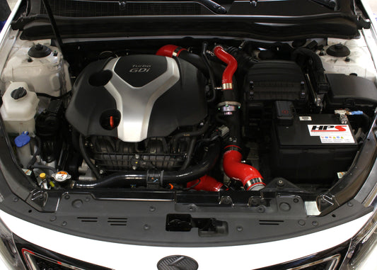 HPS Performance High Temp Reinforced Silicone Intercooler Hose Boots Kit, Red, 57-1420-RED