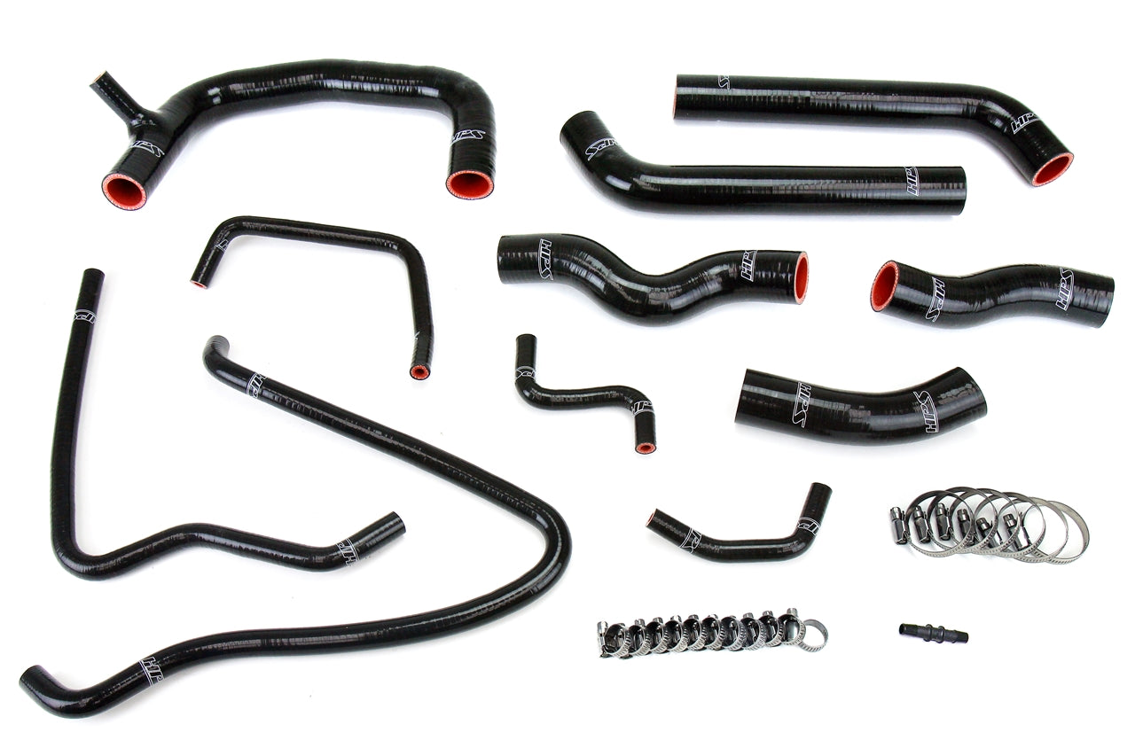 HPS Performance High Temp Reinforced Silicone Radiator Coolant Hose Kit Black 57-1432-BLK