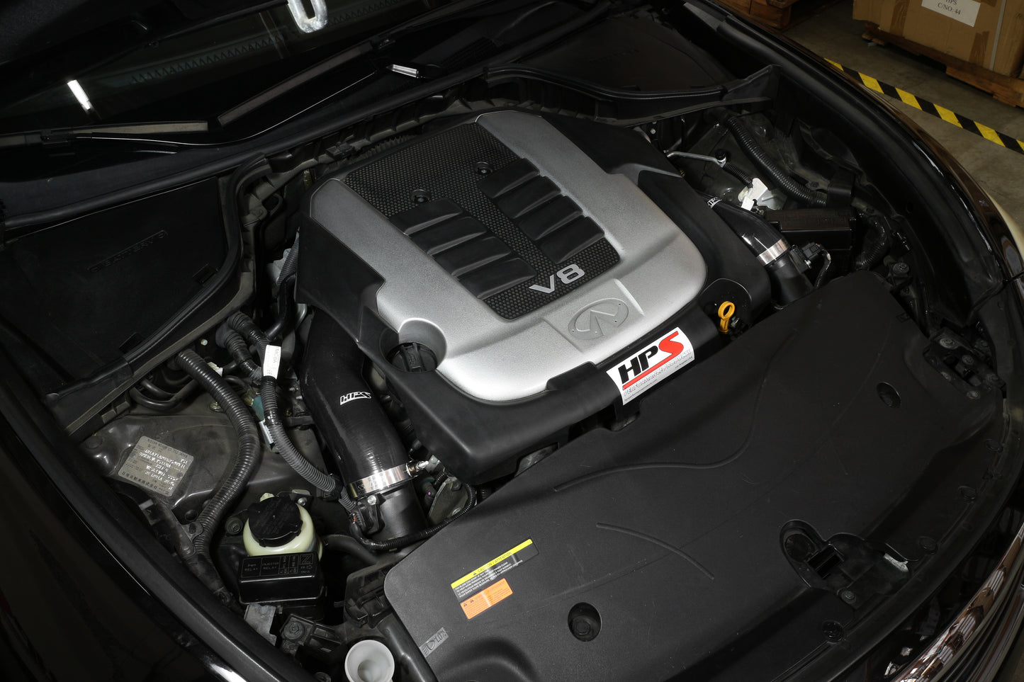 HPS Performance High Temp Reinforced Silicone Air Intake Hose Kit, Black, 11-13 Infiniti M56/ 14-19 Q70/ 15-19 Q70L 5.6L V8