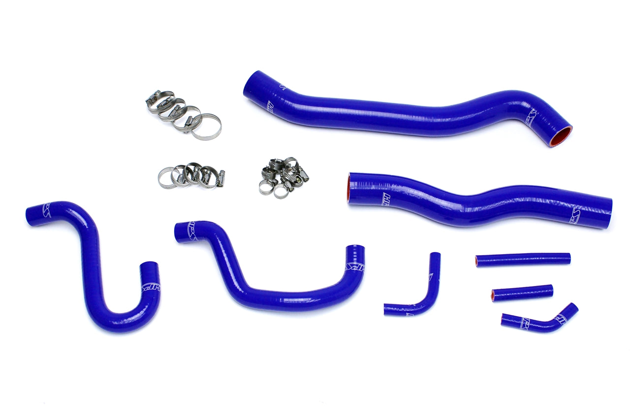 HPS Performance High Temp Reinforced Silicone Radiator and Heater Coolant Hose Kit Blue 57-1518-BLUE