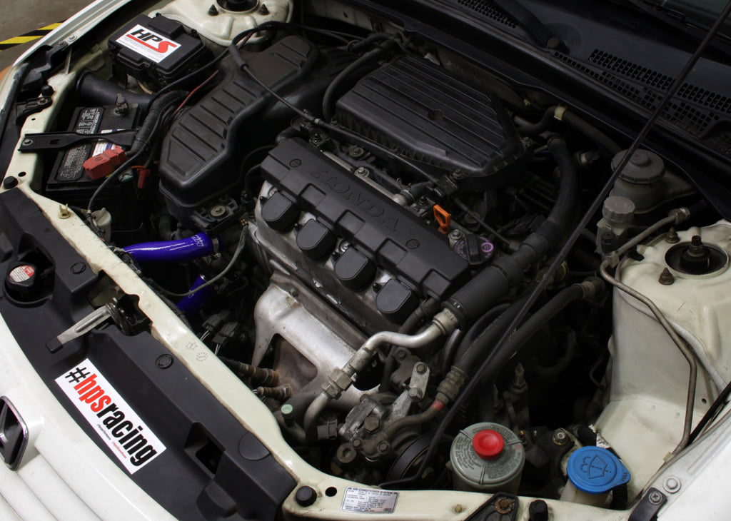 HPS Performance High Temp Reinforced Silicone Radiator Coolant Hose Kit, Blue, 2001-2005 Honda Civic 1.7L Manual Trans