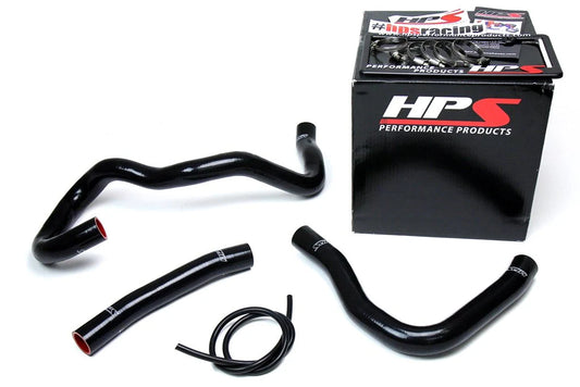 HPS Performance High Temp Reinforced Silicone Radiator Coolant Hose Kit, Black, Mitsubishi Lancer 2.0L 2.4L DE ES GTS (08-17), 57-1530-BLK