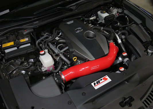 HPS Performance High Temp Reinforced Silicone Air Intake Hose Kit, Red, Lexus 2.0L Turbo, 57-1585-RED