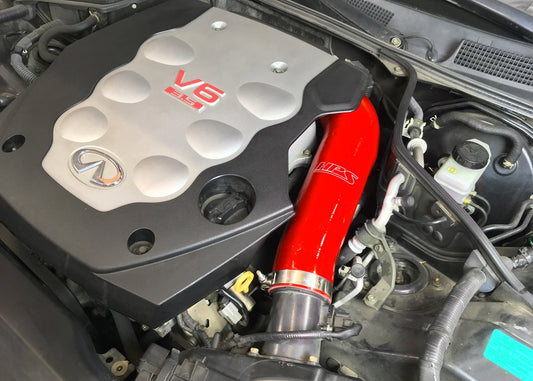 HPS Performance High Temp Reinforced Silicone Air Intake Hose Kit, Red, 03-06 Infiniti G35 Sedan/ 03-07 Infiniti G35 Coupe 3.5L V6