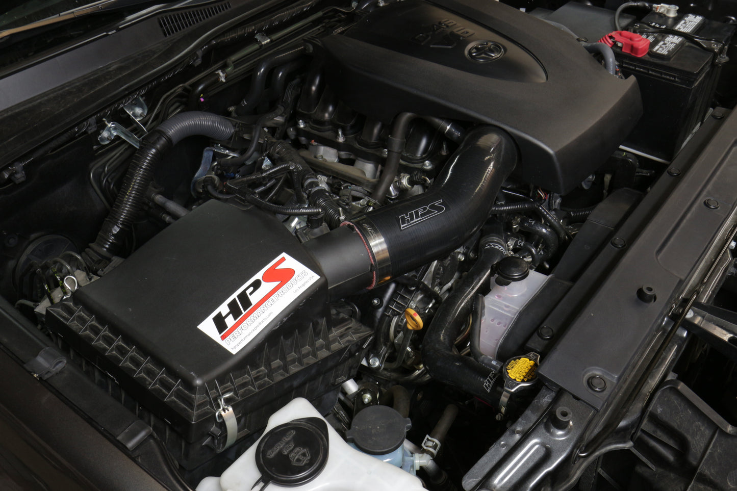 HPS Performance High Temp Reinforced Silicone Air Intake Hose Kit, Black, 2016-2023 Toyota Tacoma 3.5L V6