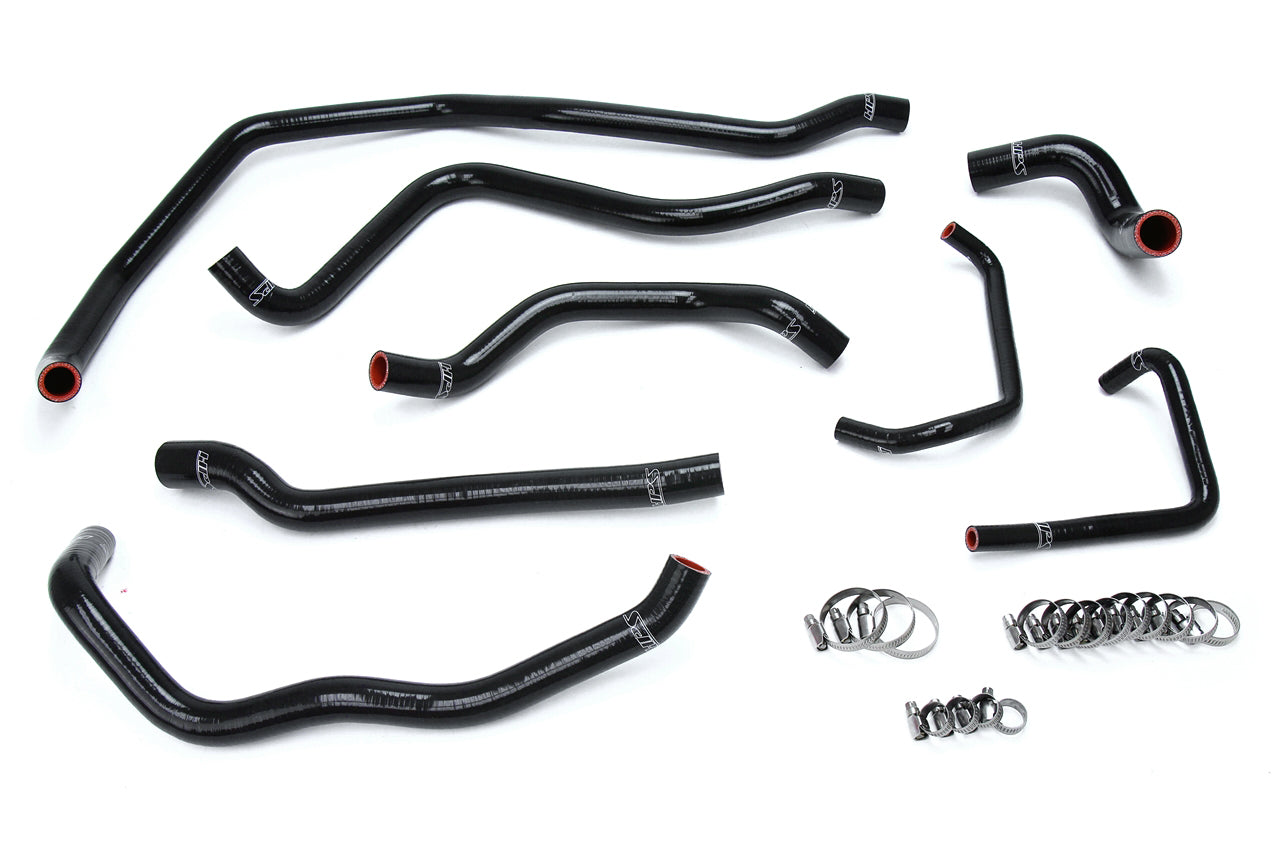 HPS Performance High Temp Reinforced Silicone Radiator Coolant Hose Kit Black 57-1666-BLK