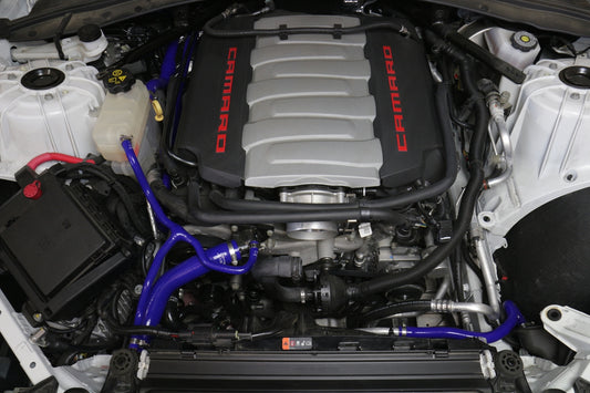 HPS Performance High Temp Reinforced Silicone Radiator and Heater Coolant Hose Kit, Blue, 16-17 Chevy Camaro SS Coupe 6.2L V8