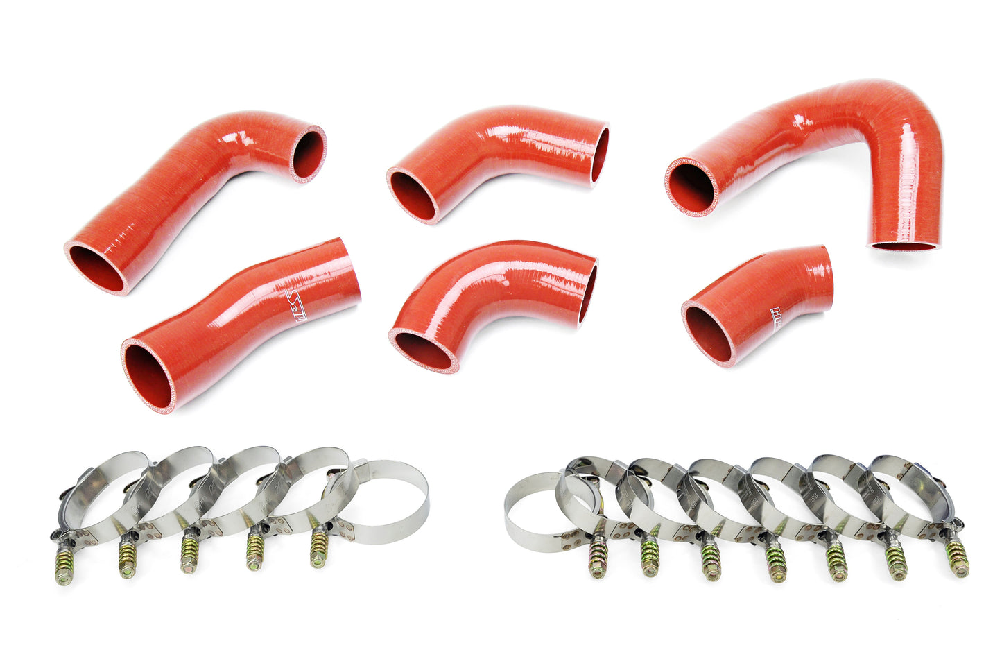 HPS Performance Silicone Transmission Oil Cooler Coolant Hose Kit Mack Trucks 2007-2016 MP7 Engine Replace OE Part # 22882156 21251570 21548313 21794132 21794129 21209748 Orange 57-1720