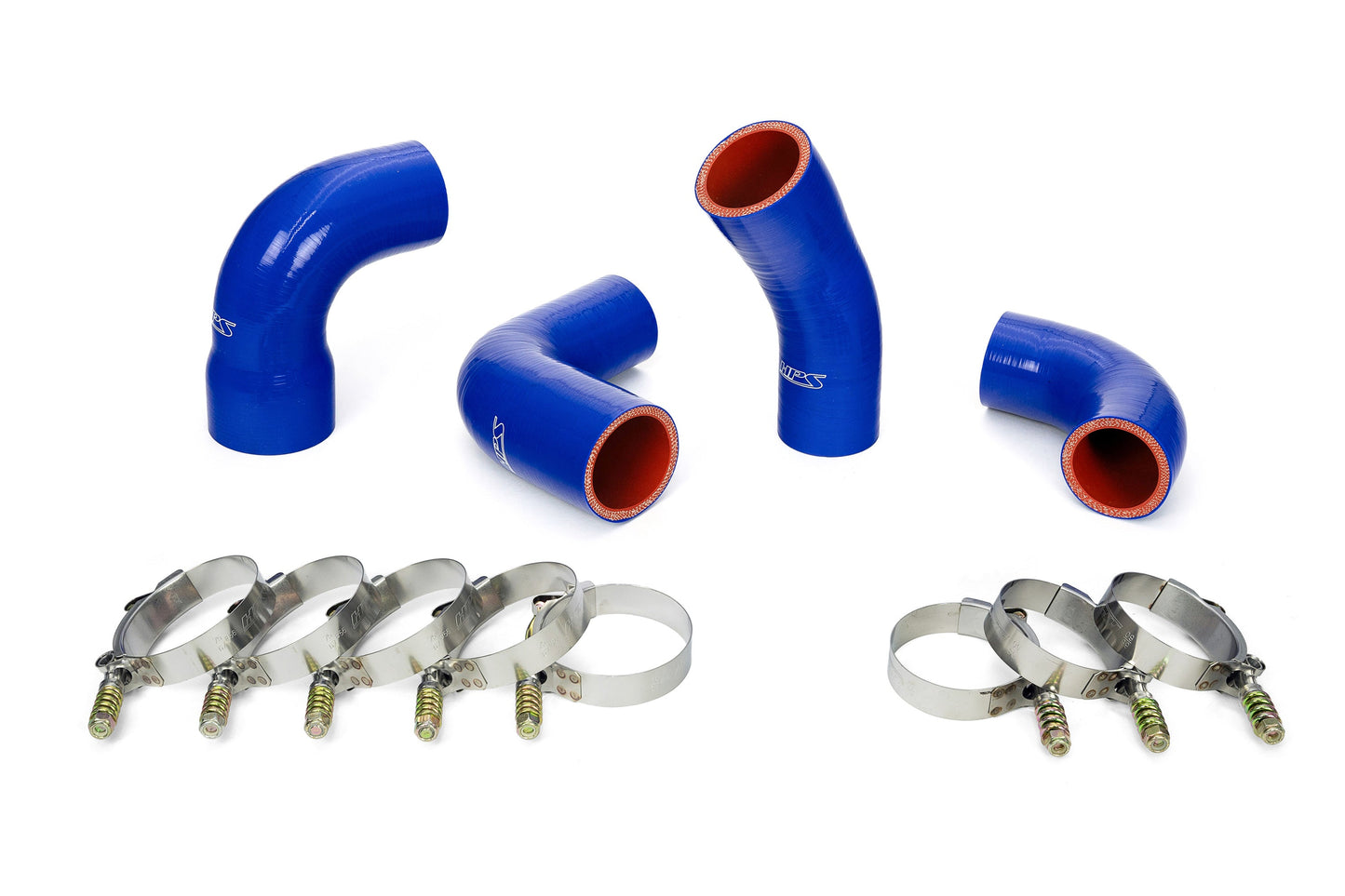HPS Performance Silicone Transmission Oil Cooler Coolant Hose Kit Mack Trucks 2007-2016 MP7 Engine Replace OE Part # 85134464 21794125 21251570 21794132 21794129 Blue 57-1722-BLUE
