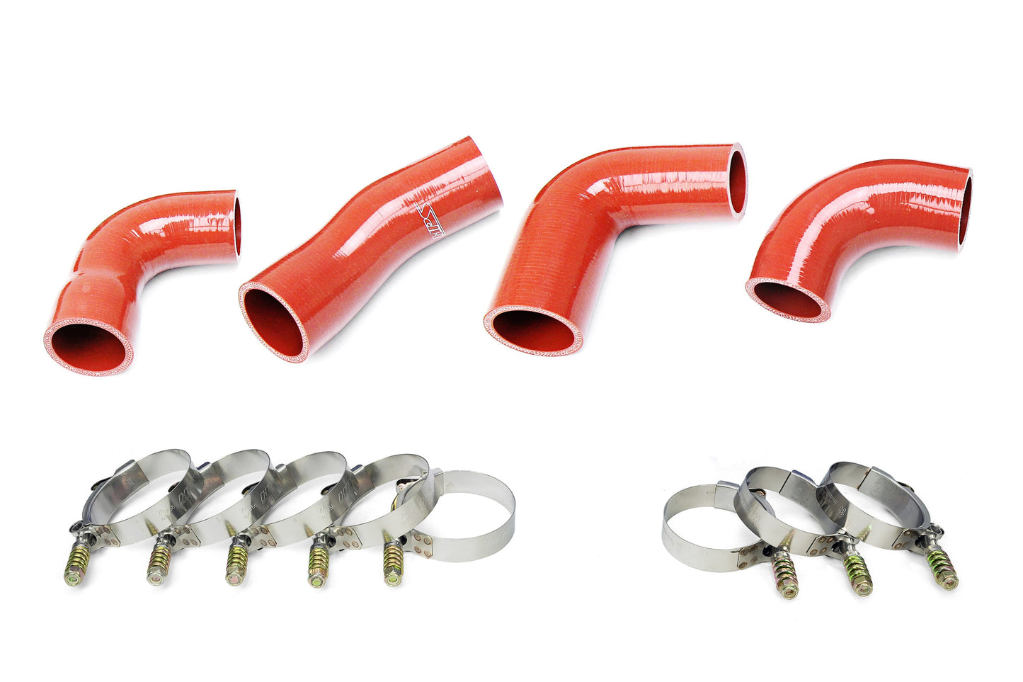 HPS Performance Silicone Transmission Oil Cooler Coolant Hose Kit Mack Trucks 2007-2016 MP7 Engine Replace OE Part # 85134464 21794125 21251570 21794132 21794129 Orange 57-1722