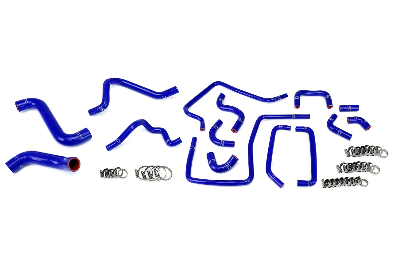 HPS Performance High Temp Reinforced Silicone Radiator Heater and Ancillary Coolant Hose Kit Blue 57-1814-BLUE