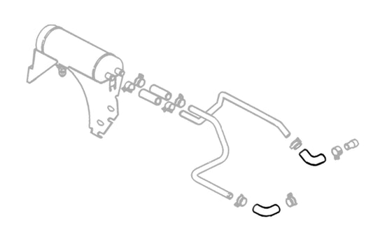 HPS Performance High Temp Reinforced Silicone Oil Cooler Coolant Elbow Hose Kit, Black, Multiple Fitments, 57-2068-BLK