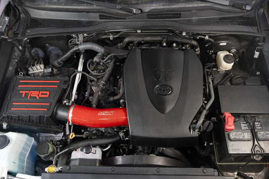 HPS Performance High Temp Reinforced Silicone Air Intake Hose Kit, Red, 2016-2023 Toyota Tacoma 3.5L V6