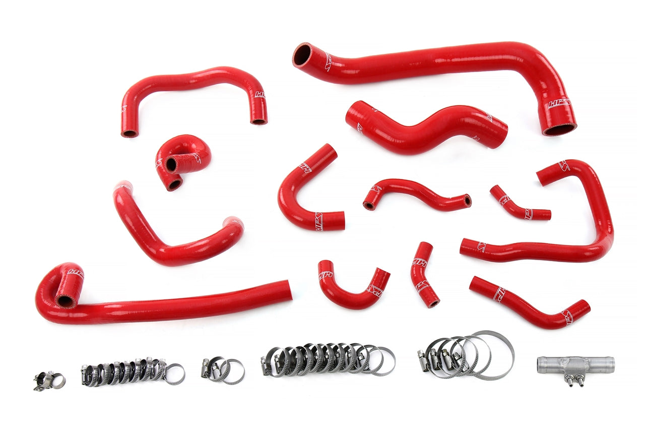 HPS Silicone Radiator Heater and Ancillary Coolant Hose Kit 1995-1998 Nissan Skyline GTR R33 RB26DETT BCNR33 Red 57-2135-RED