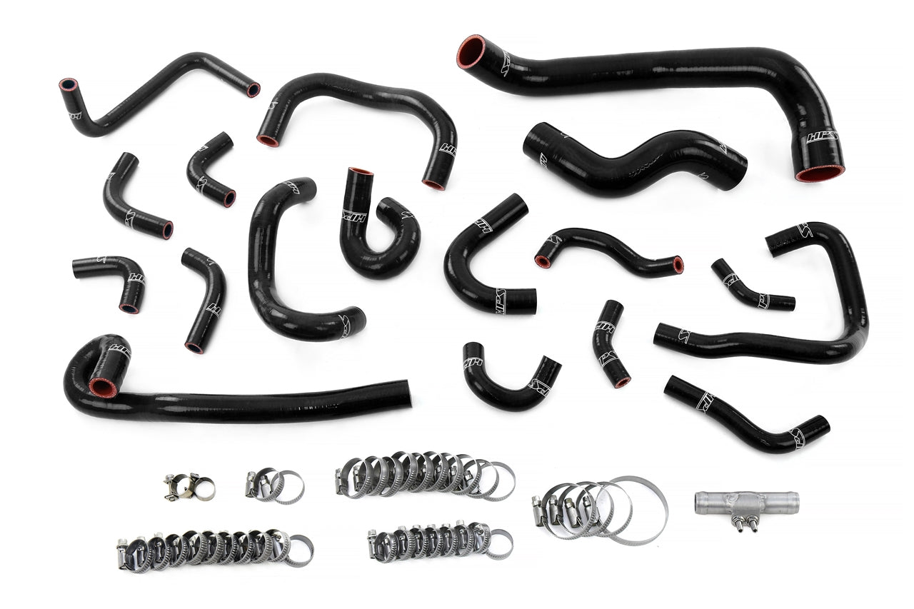 HPS Silicone Radiator Heater Ancillary and Breather Coolant Hose Kit 1995-1998 Nissan Skyline GTR R33 RB26DETT BCNR33 Black 57-2136-BLK