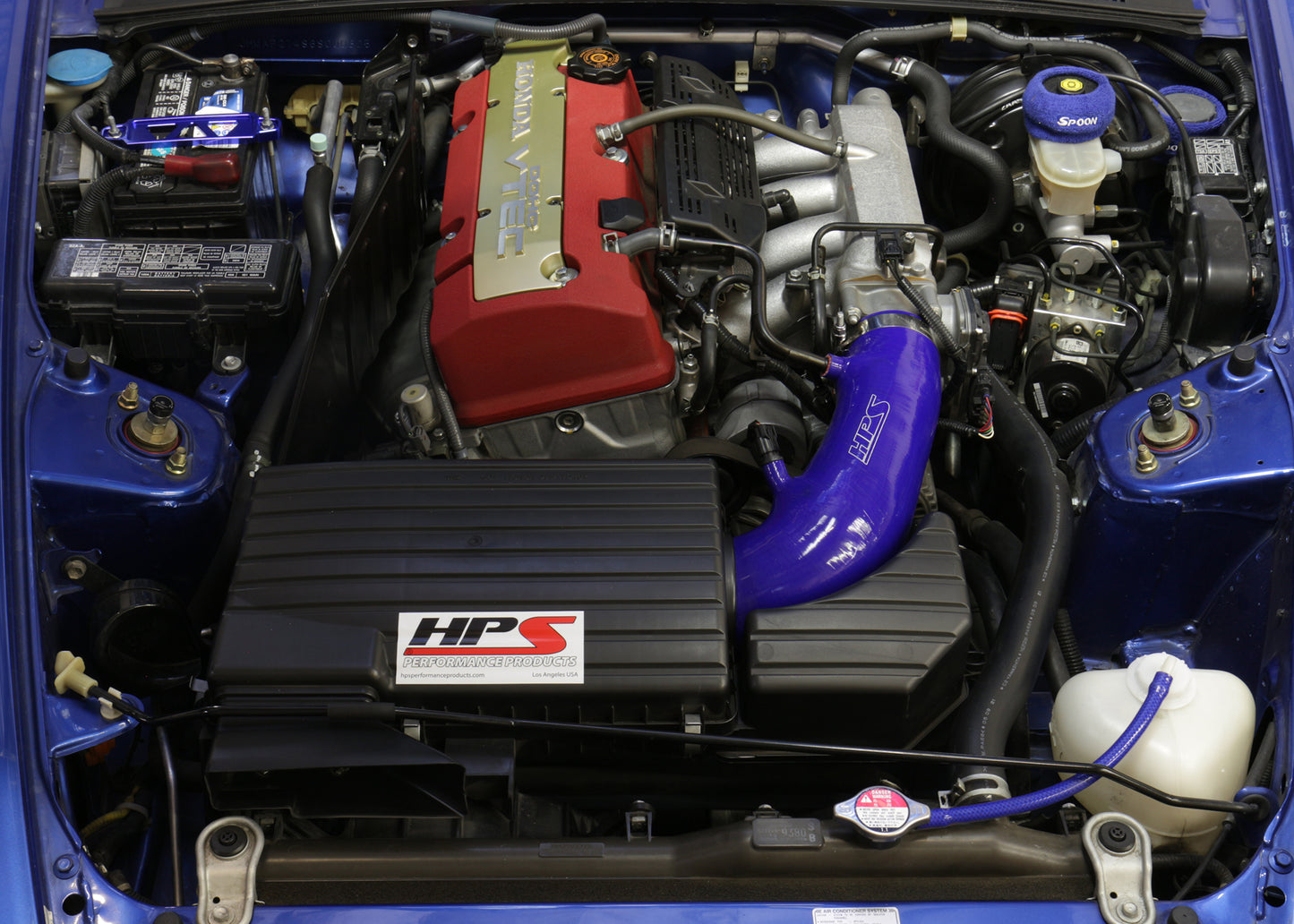 HPS Performance High Temp Reinforced Silicone Air Intake Hose Kit, Blue, 2006-2009 Honda S2000 AP2 2.2L F22 drive-by-wire