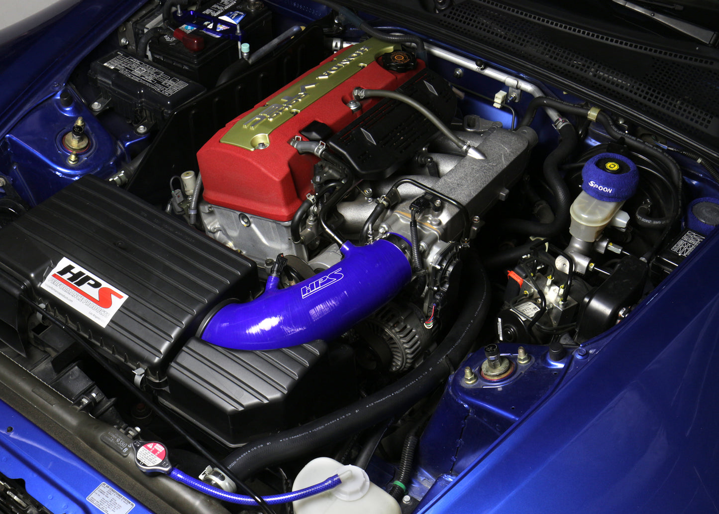 HPS Performance High Temp Reinforced Silicone Air Intake Hose Kit, Blue, 2006-2009 Honda S2000 AP2 2.2L F22 drive-by-wire