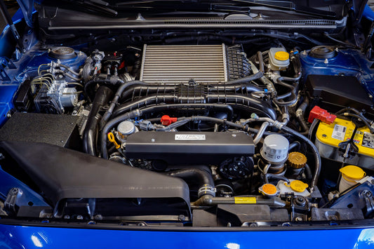 HPS Performance Pulley Belt Aluminum Cover, Black, 2015-2021 Subaru WRX 2.0L Turbo