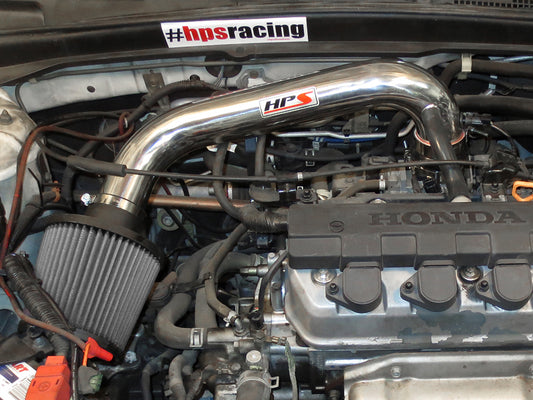 HPS Performance Air Intake Kit, Polished, 01-05 Honda Civic DX EX LX VI/ 04-05 Civic Value Package