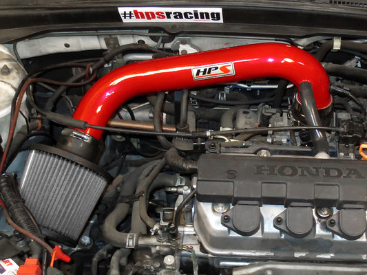 HPS Performance Air Intake Kit, Red, 01-05 Honda Civic DX EX LX VI/ 04-05 Civic Value Package