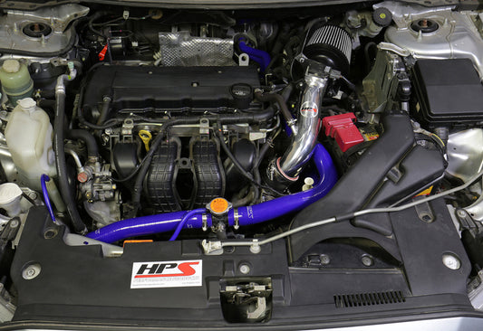 HPS Performance Air Intake Kit with Heat Shield, Blue, Mitsubishi Lancer 2.0L / 2.4L NonTurbo (2008-2014), 827-162BL