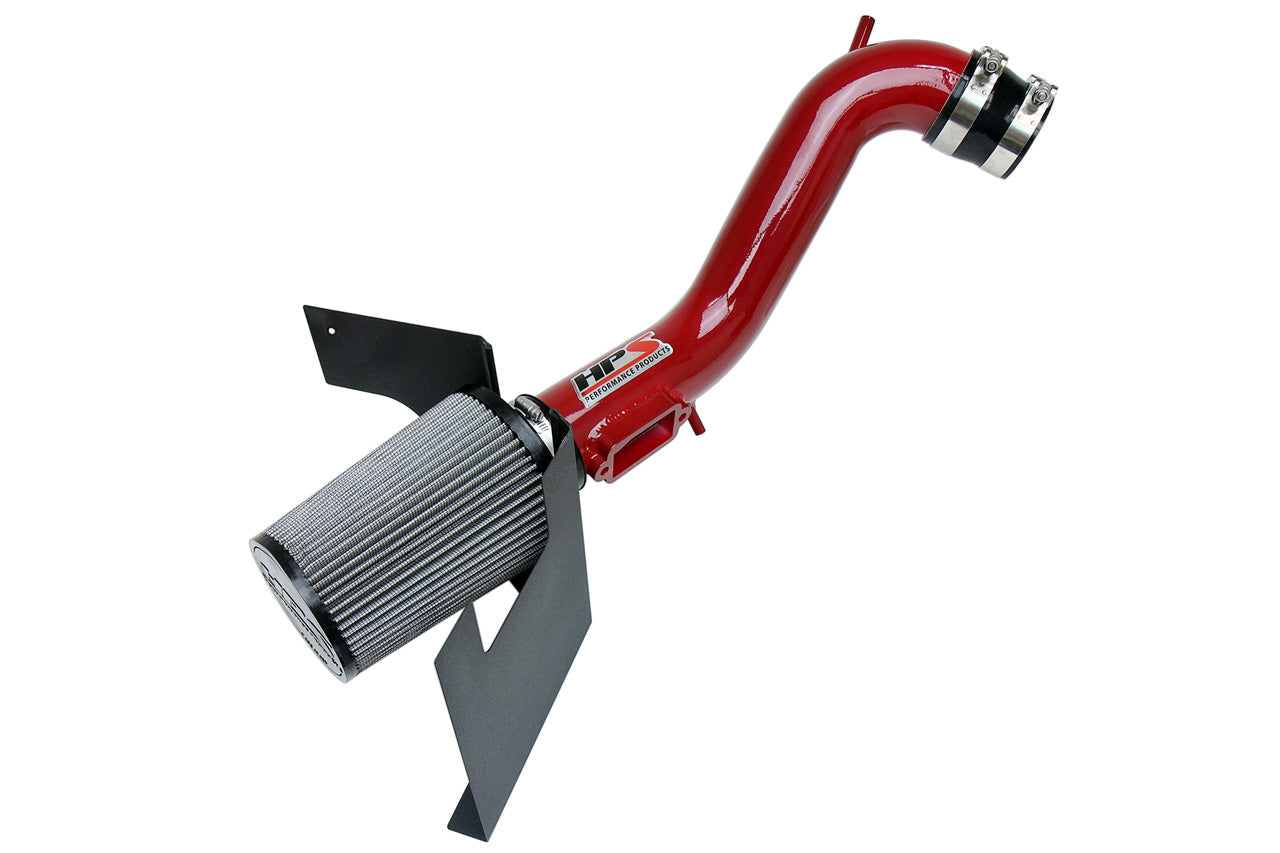 HPS Performance Air Intake Kit with Heat Shield Red 827-200R