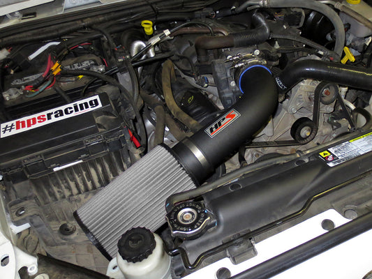 HPS Performance Air Intake Kit, Black, 2007-2011 Jeep Wrangler 3.8L V6