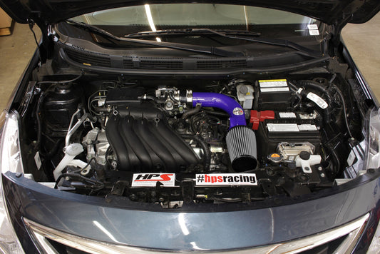HPS Performance Air Intake Kit, Blue, 12-19 Nissan Versa/ 14-19 Versa Note 1.6L